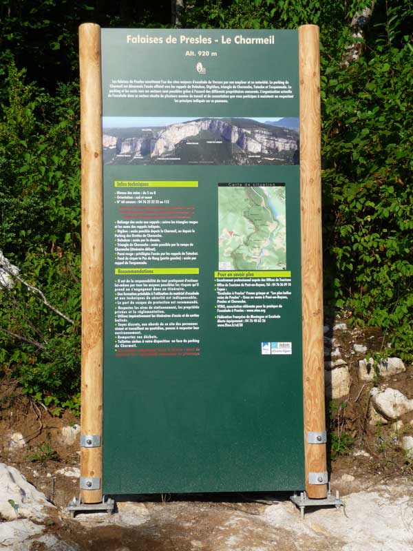 Panneau d'informations
